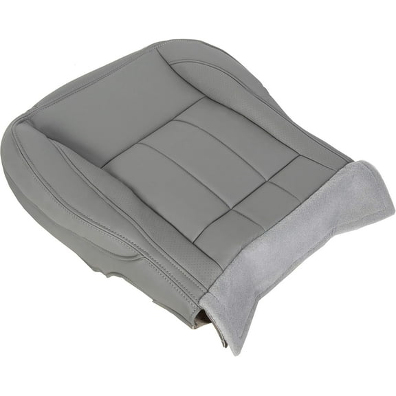 Kojem Driver Side Bottom Seat Cover for 2006-2009 Dodge Ram 1500 2500 3500 Laramie Synthetic Leather Seat Cushion Cloth Replacement Gray