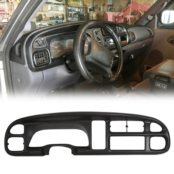 Kojem Durable Black Plastic, Instrument Dash Panel, fits 1998-2002 Dodge Ram1500 2500 3500