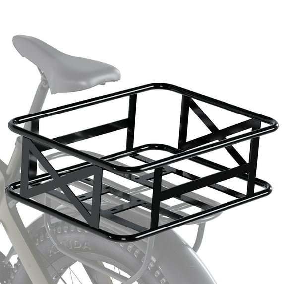 Kojem Electric Bike Rear Cargo Rack for Mukkpet GM/GL Series Steel Powder Coated Ebike Storage Basket Large Size