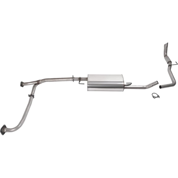 Kojem Exhaust System Assembly for 2007-2019 Nissan Frontier 4.0L Crew Cab Pick Up 73.3 Bed with 139.9 Wheelbase 409 Stainless Steel Silvery