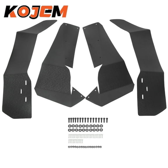 Kojem Fender Flares Mud Flaps Fit for 2015-2019 Polaris RZR S 900 1000 4 4PCs Front & Rear UTV Splash Guards Kit Set 2016 2017 2018