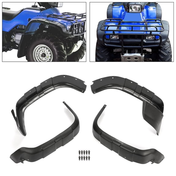 Kojem Fender Flares, Mud Guards, Fit for 1995-2003 Honda TRX400 TRX450 Foreman 400, Mud Flaps Splash Guards, Black 4Pcs