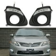 thumbnail image 1 of Kojem Fog Light Bezel Pair LED Daytime Running Light DRL Fog Signal Lamp Compatible with 2011-2013 Toyota Corolla Altis (Not Include Fog Light), 1 of 7