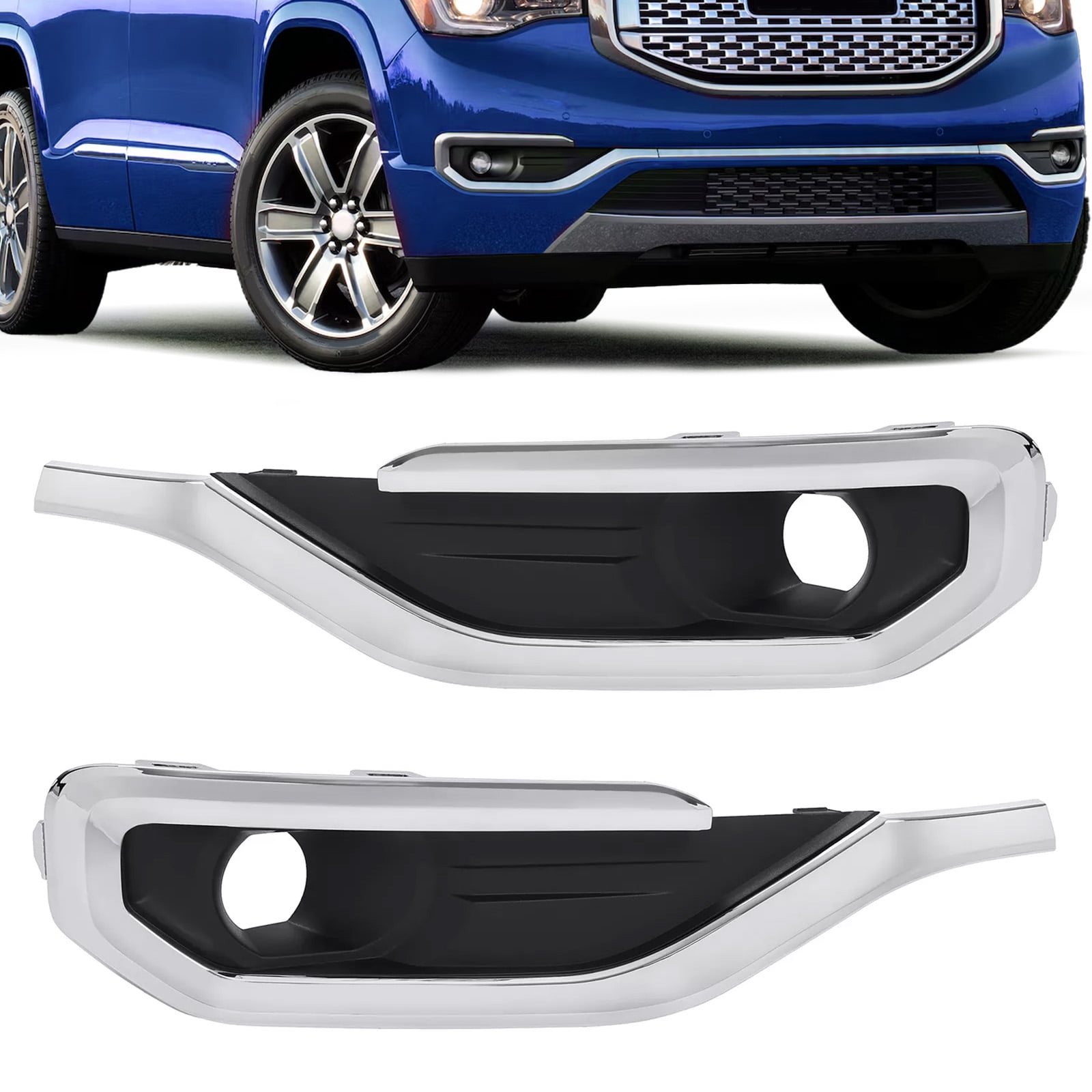 Kojem Fog Light Bezel for 2017-2019 GMC Acadia Denali Pair Driver and ...