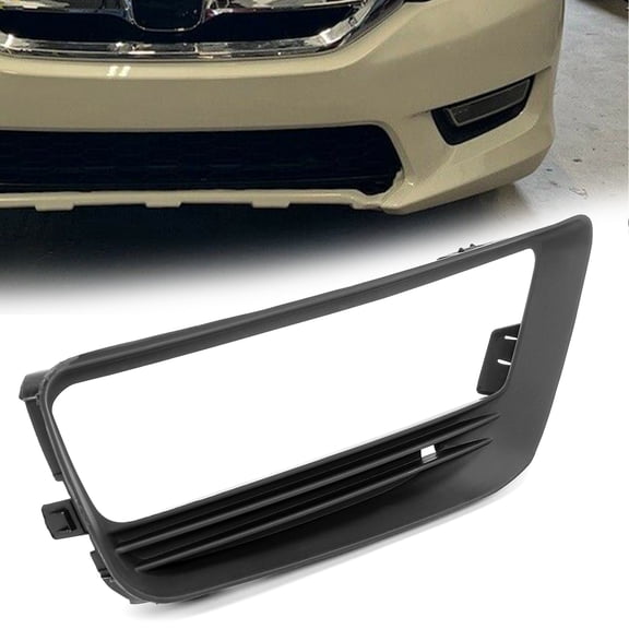 Kojem Fog Light Trim Bezel Black Driver Side Left for 2013 2014 2015 Honda Accord Sedan Replaces HO1038111 71112T2AA10 (LH)