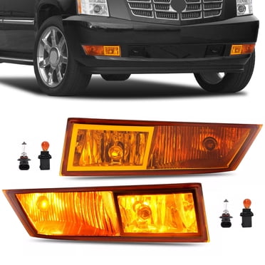 Pair Smoke Fog Lights For 2007-2014 Cadillac Escalade – Team-Alpha Direct Replace W/ Bulbs