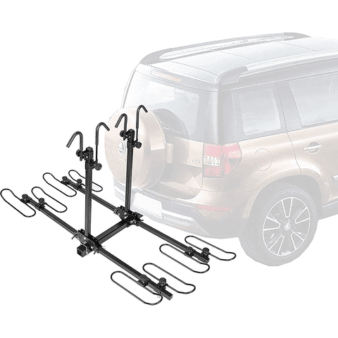 Kojem Foldable 4 Bike Platform Hitch 200 lbs Bike Mount Carrier Rack for Cars Trucks SUV and Minivans with 2" Hitch Receiver