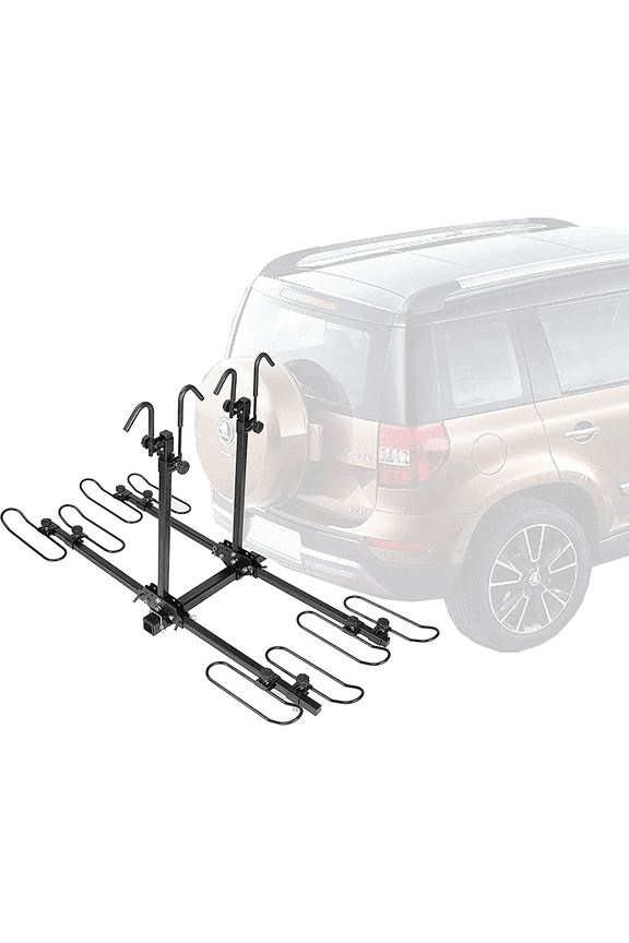 Foldable 4 Bike Platform Hitch 200 lbs Bike Mount Carrier Rack for Cars Trucks SUV and Minivans with 2" Hitch Receiver