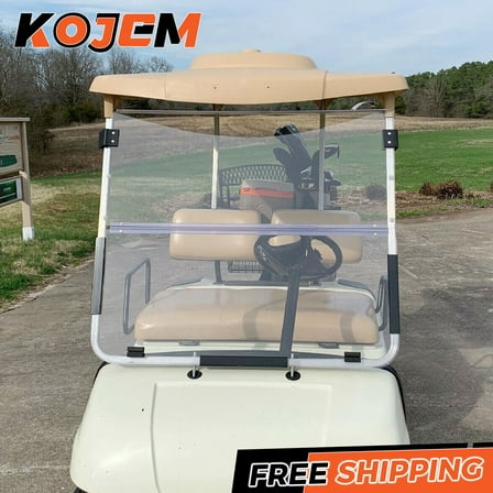 Kojem Folding Clear Windshield Compatible with 2003 2004 2005 2006 Yamaha G22 Models Gas or Electric Golf Cart