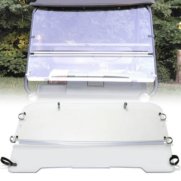 Kojem Folding Windscreen Front Clear Flip Windshield for All Years Kawasaki Mule 3000 3010