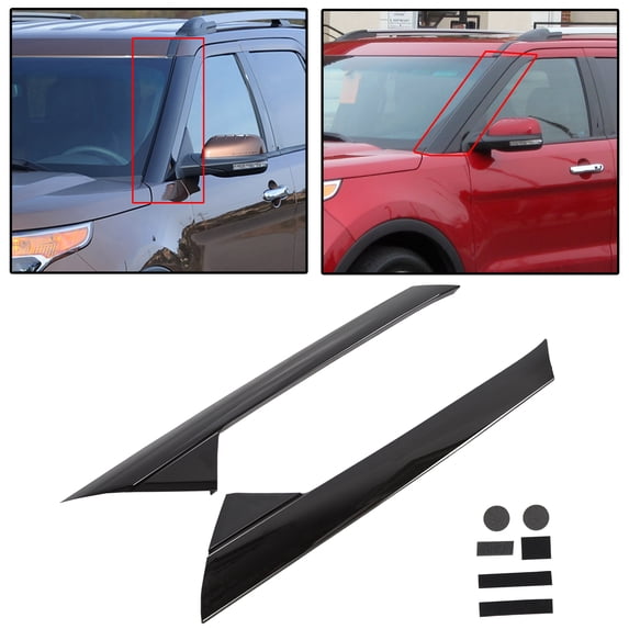 Kojem For 11-19 Ford Explorer Windshield Outer Trim Pillar Molding Right Left Gloss