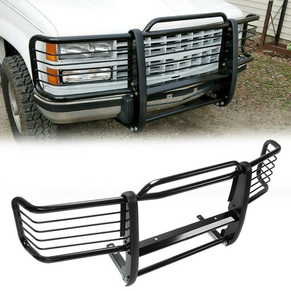 Kojem Front Black Bumper Protector Brush Grille Guard for 1988-1998 Chevrolet GMC Silverado Sierra Suburban Tahoe