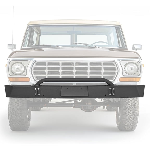 Kojem Front Bumper Assembly Compatible with 1978-1979 Ford Bronco 1967-1977 Ford F-100 F-150 F-250 F-350