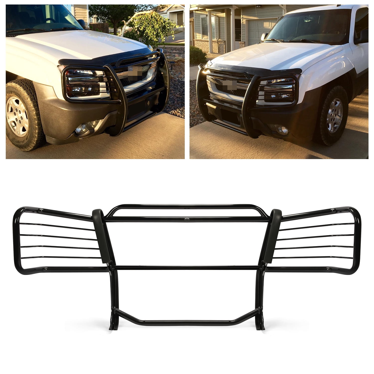 Black Steel Front Bumper Grille Brush Guard For 99-06 Chevy Silverado, Tahoe, Suburban & Yukon