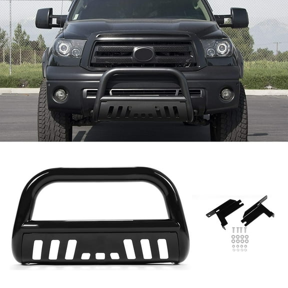 Kojem Front Bumper Bull Bar Push Grille Guard for 2005-2010 2011 Dodge Dakota 2006-2009 Mitsubishi Raider Black