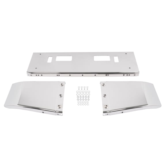 Kojem Front Bumper Compatible with 2012-Up Western Star 4700SF Set forward axle only Steel Chrome Silvery
