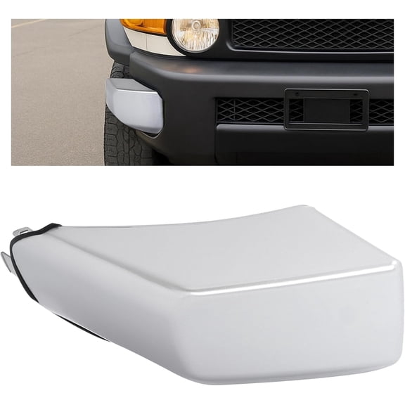 Kojem Front Bumper End Cap Compatible with 2007-2014 Toyota FJ Cruiser For Models Without Special Edition Package