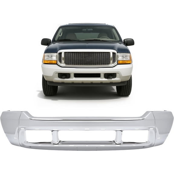 Kojem Front Bumper Face Bar Compatible with 2003-2004 Ford Excursion Eddie Bauer 2004 Ford Excursion XLS 2000-2004 Ford Excursion (submodel: Limited, XLT)