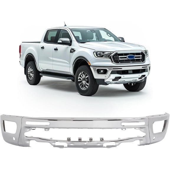 Kojem Front Bumper Face Bar Compatible with 2019-2023 Ford Ranger (submodel: Lariat, XL, XLT)