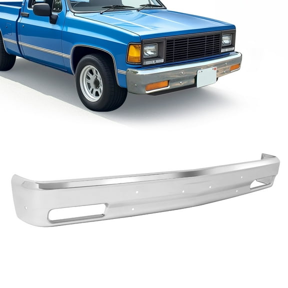 Kojem Front Bumper Face Bar for Chevy S10 Blazer GMC S15 Jimmy 1982-1990 Chrome Steel