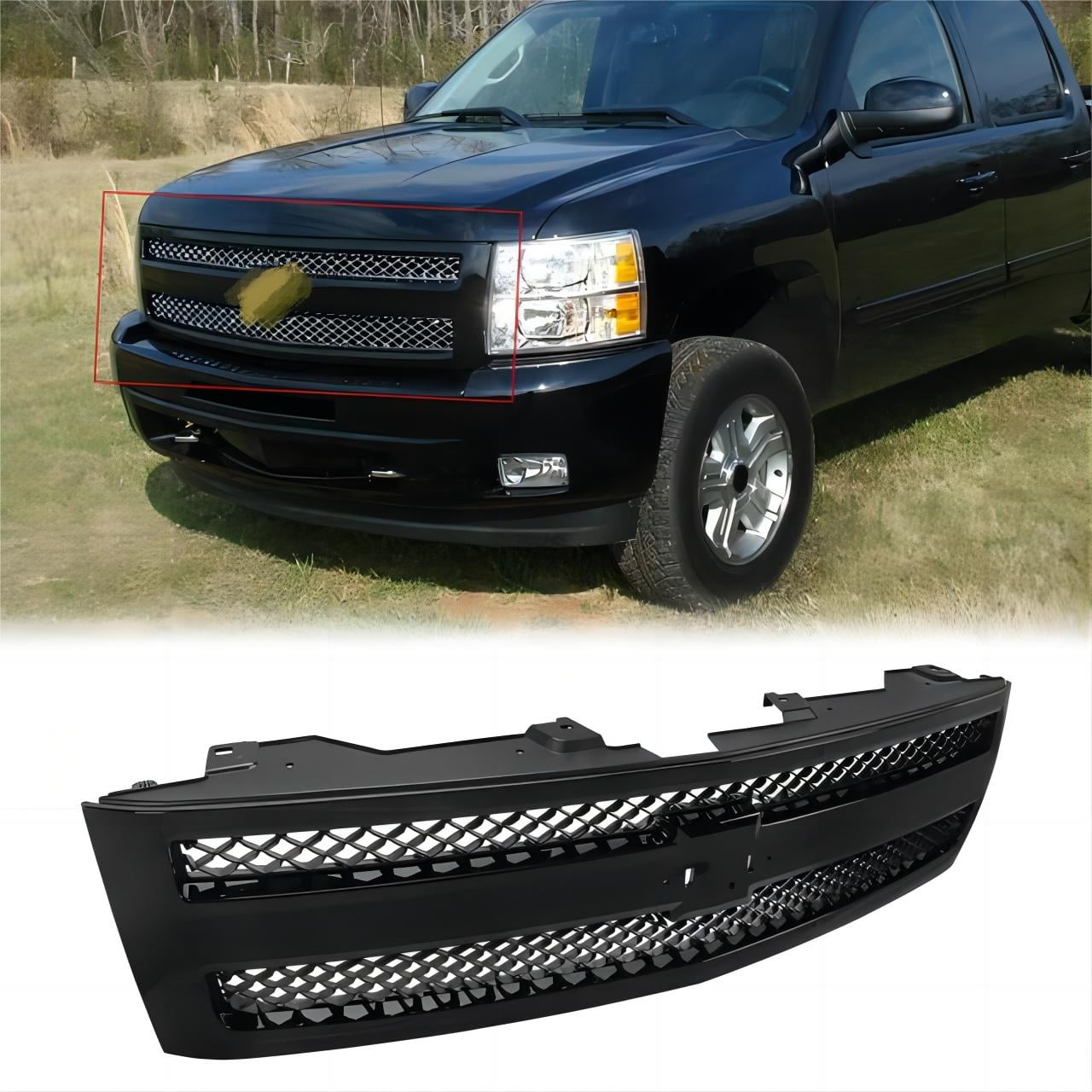 Kojem Front Bumper Grille for 2007-2013 Chevrolet Silverado Kojem Front Bumper Grille for 2007-2013 Chevrolet Silverado