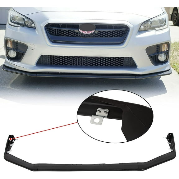 Kojem Front Bumper Lip Chin Spoiler Splitter Diffuser Protector Kit for 15 16 17 18 19 20 21 Subaru Impreza WRX & STI
