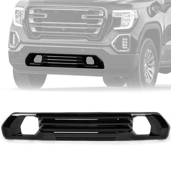 Kojem Front Lower Grille Plate Painted for 2019 2020 2021 2022 GMC Sierra 1500 AT4 Denali 4-Door Replaces 84225859 84176747