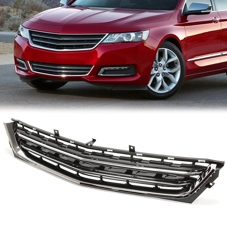 TOM AUTO PARTS Front Lower Bumper Grille – For 2014-2020 Chevrolet Impala – Black/Chrome Finish – Replaces 23455348