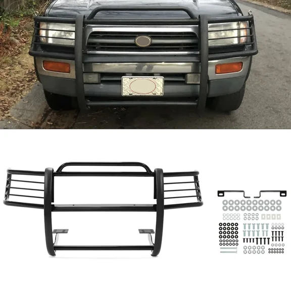 Kojem Front Bumper Protector Brush Grille Guard for 1996-1998 Toyota 4Runner 1998-2000Tacoma 17T80202MA Black Steel