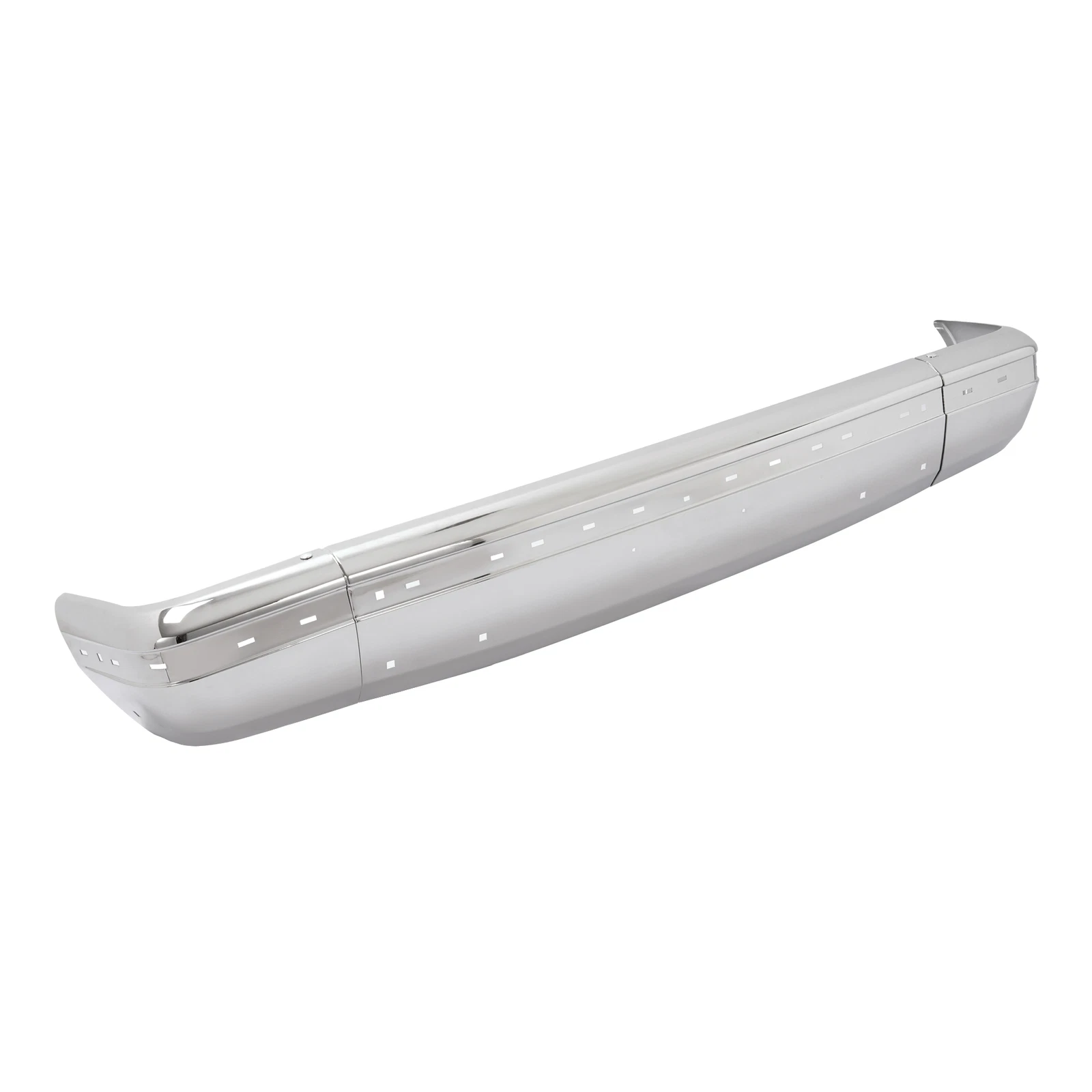 Kojem  Front Bumper for 1987-1991 Ford F-150 F-250 F-350 Steel With Molding Hole Chrome