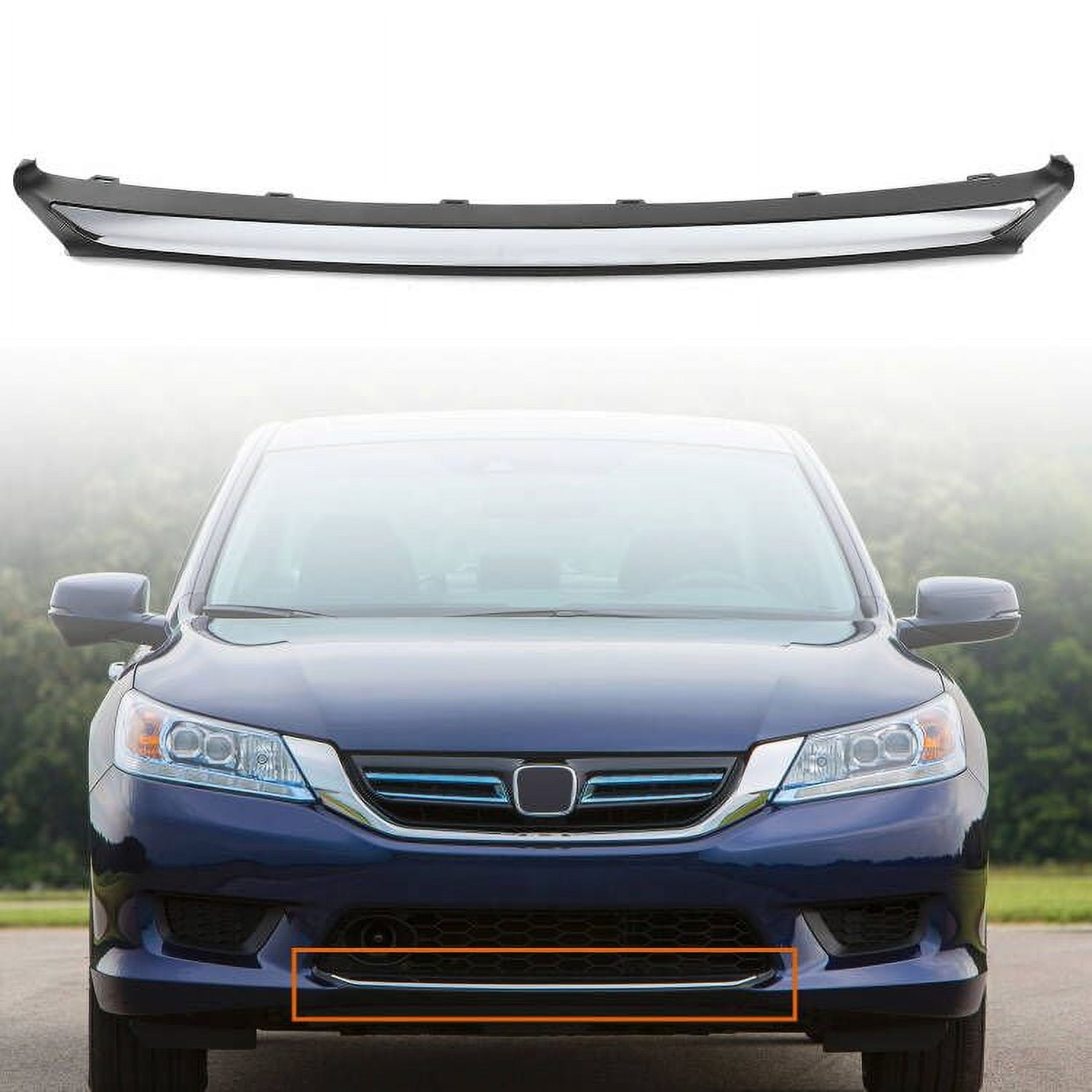 Kojem Front Chrome Lower Grille Trim for 2013 2014 2015 Honda