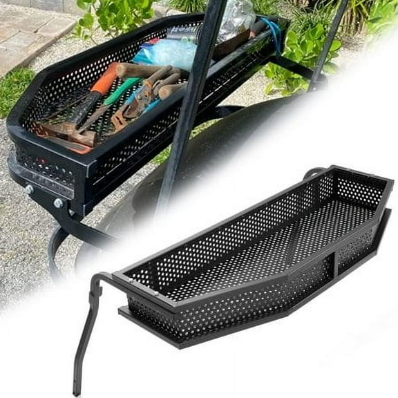 Kojem Front Clay Cargo Basket for Club Car Precedent, Black, Steel