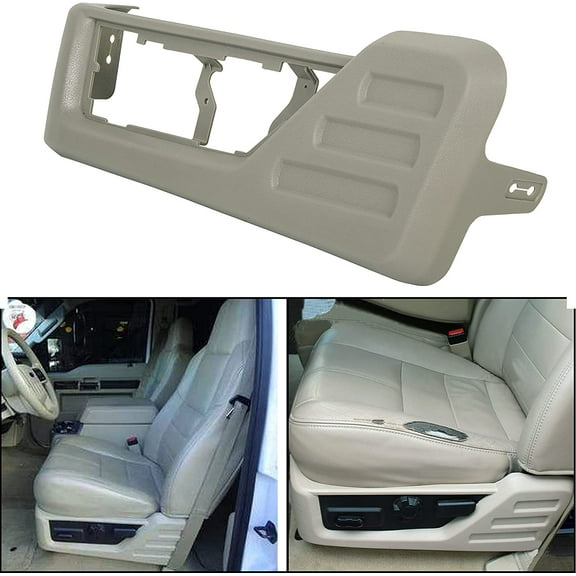Kojem Front Driver Seat Panel Cover Trim for Ford 2008-2010 2009 F250 F350 F450 F550 Super Duty Replaces 8C3Z-2562187-BB Stone Gray
