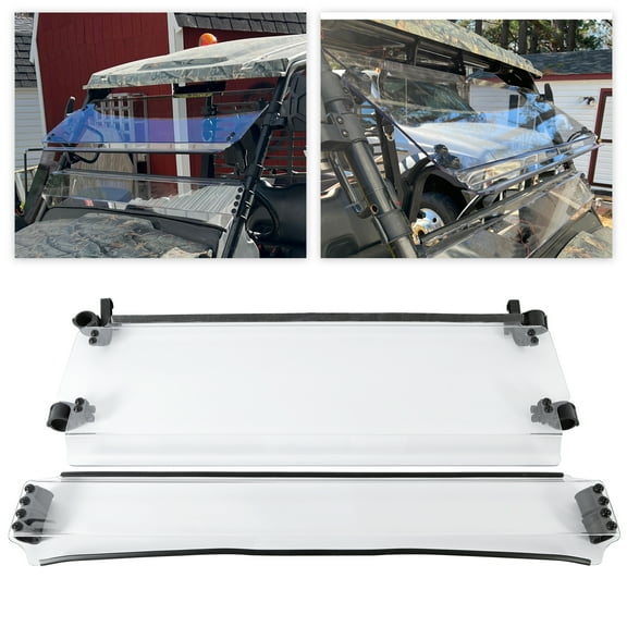 Kojem Front Full Tilt Clear Windshield Windscreen for John Deere Gator RSX860i RSX850i XUV 590i 550 560 S4 2012-2020