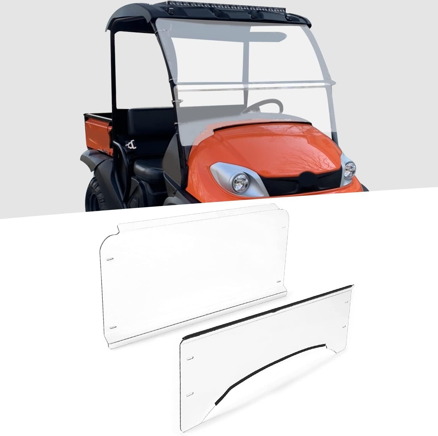 KEMIMOTO Flip Full Fold Windshield for Kubota RTV 400 500 520 2008-2024