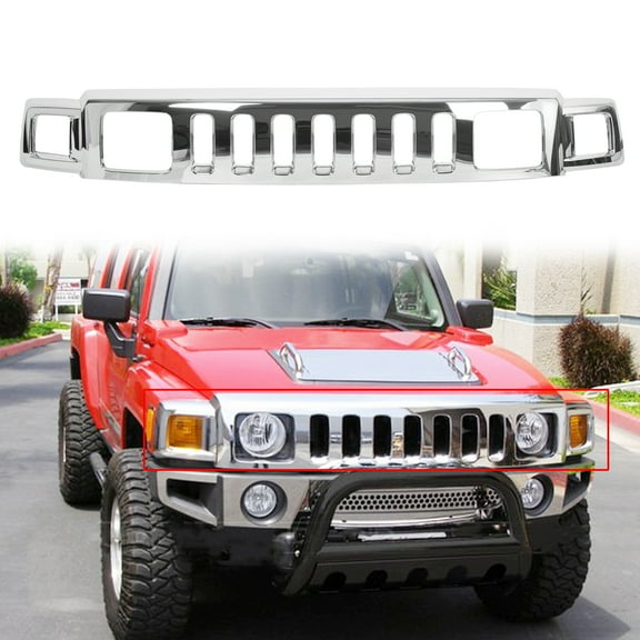 Kojem Front Grill Compatible with 2006-2010 Hummer H3 Hu1200101 15834196 Front Bumper Face Bar Shell