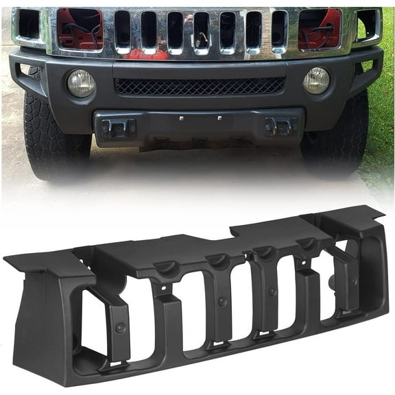 Kojem Front Grille Support Bracket Mounting Panel Black for Hummer H3 H3T 20062007 2008 2009 2010 Replaces 15834198 HU1207100