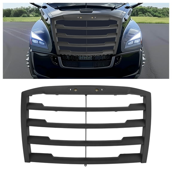 Kojem Front Grille for 2018-2024 Freightliner Cascadia Grill Replacement for A1720801006 Plastic(ABS) Chrome Matte Black