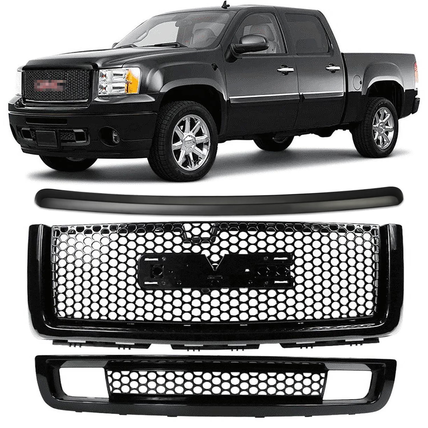 Kojem Front Hood Molding Trim & Upper Grille & Lower Bumper Grille, for ...