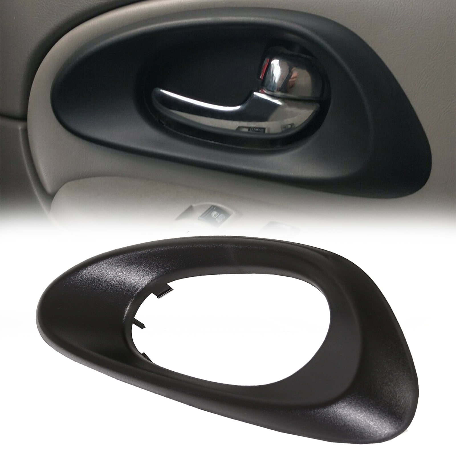 Door Handle Trim Set For 2002-2009 Chevy Trailblazer – Front Left & Right, Black Plastic