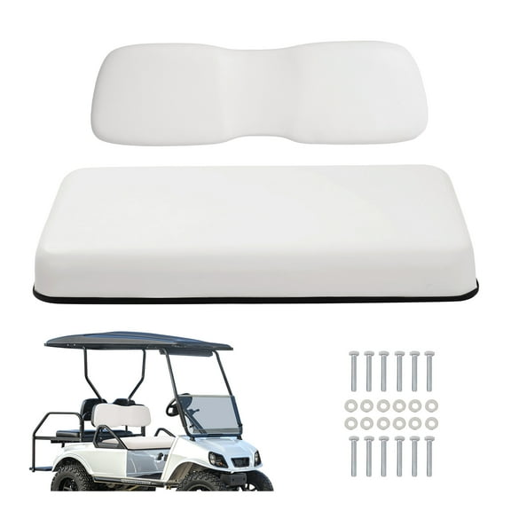 Kojem Front Seat Bottom & Seat Backrest for 2001-2012 Club Car DS Golf Cart Seat Bottom Cushion and Seat Back Cushion Plastic Foam Wood