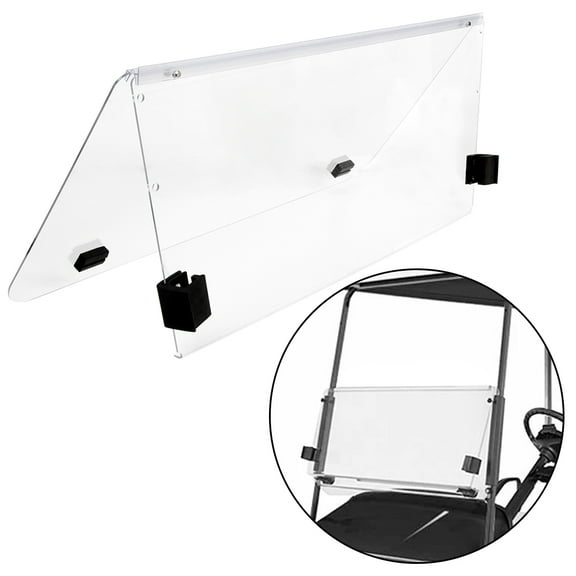 Kojem Front Windshield for 2000.05 - UP Club Car DS Clear/Smoke New Golf Cart Folding Windscreen Acrylic