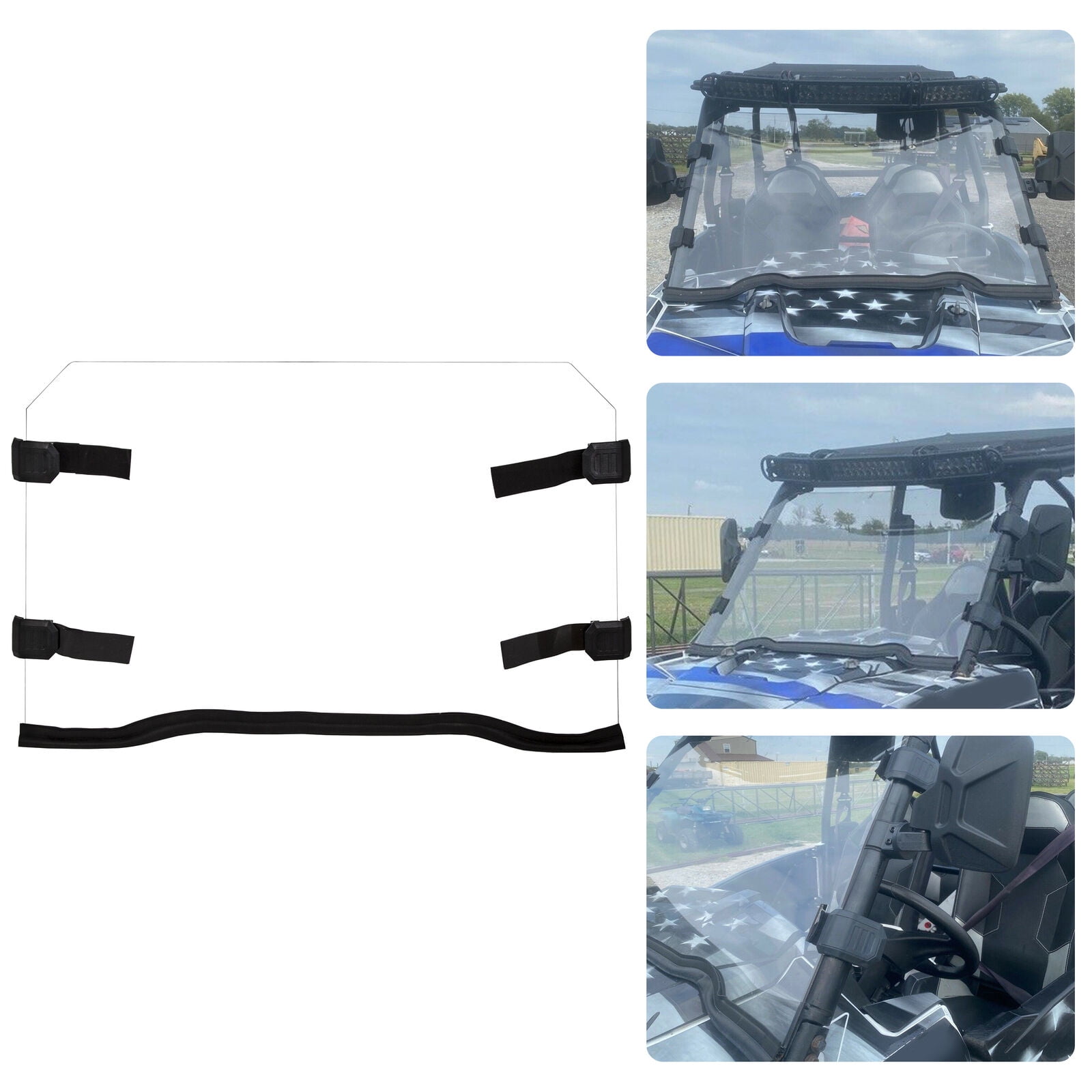 Kojem Full Size Clear Windshield for 2014-2020 UTV Polaris RZR 900 1000 Turbo XP XP4