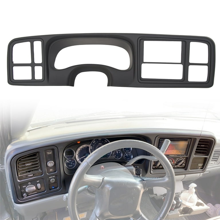 Kojem Full-Size Double DIN Truck Dash Kit Compatible With 1999-2002  Cadillac Chevy Chevrolet Silverado GMC Sierra ABS Plastic Matte Black