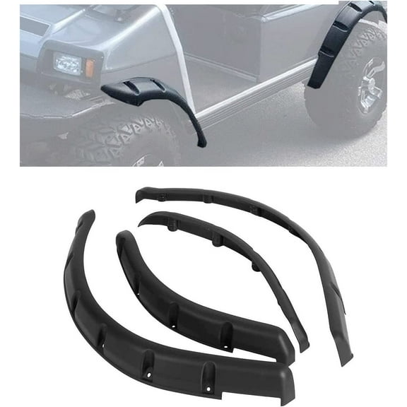Kojem Golf Cart Fender Flares for 1993-2022 Club Car DS Model Wheel Protector with Mounting Hardware 4 Pcs