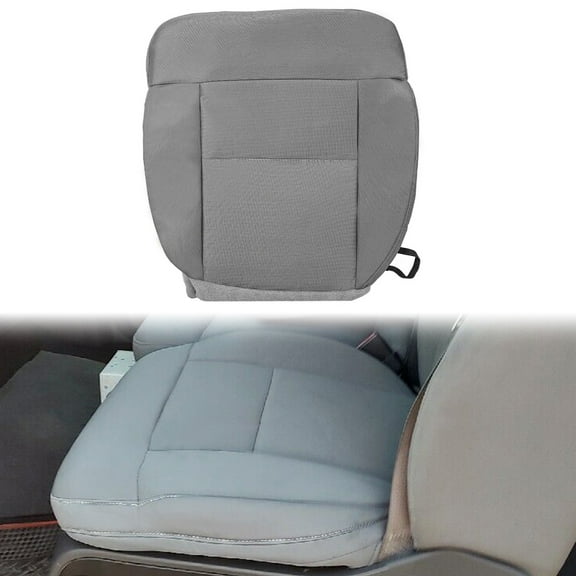 Kojem Gray Cloth Driver Side Bottom Seat Cover Fits 2004-2008 Ford F150 Lariat XLT STX XL