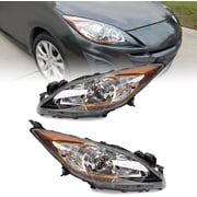 Kojem Halogen Headlight Headlamps Amber Lens for Mazda 3 Hatchback / Sedan 2010 2011 2012 2013 MA2518130 MA2519130