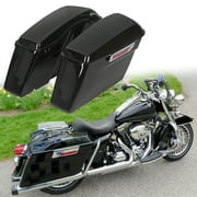 Kojem Hard Saddle Bags for 1993 - 2013 Harley Road King Glide Vivid Black Lockable Saddlebags