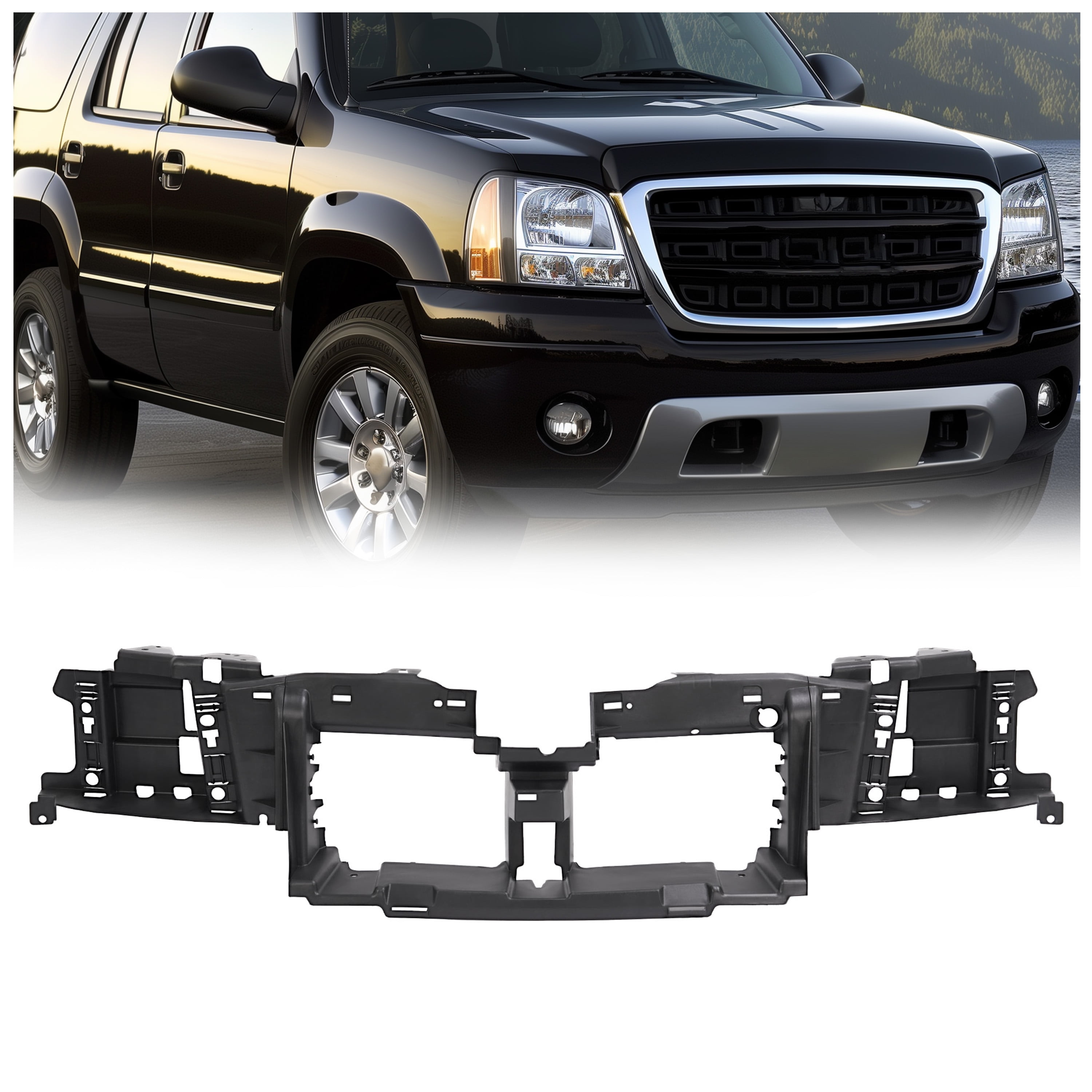 Kojem Header Panel for 2002-2009 GMC Envoy 2003-2008 Isuzu Ascender Headlight Mounting Panel Nose GM1221126 15195745