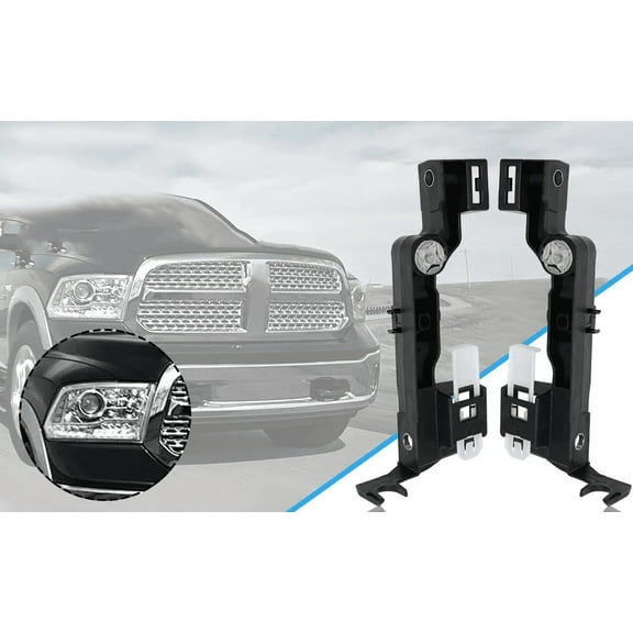 Kojem Headlight Lamp Mounting Bracket Holder Driver Passenger for 2009-2017 Dodge Ram Replaces 68222827AB 68050756AB
